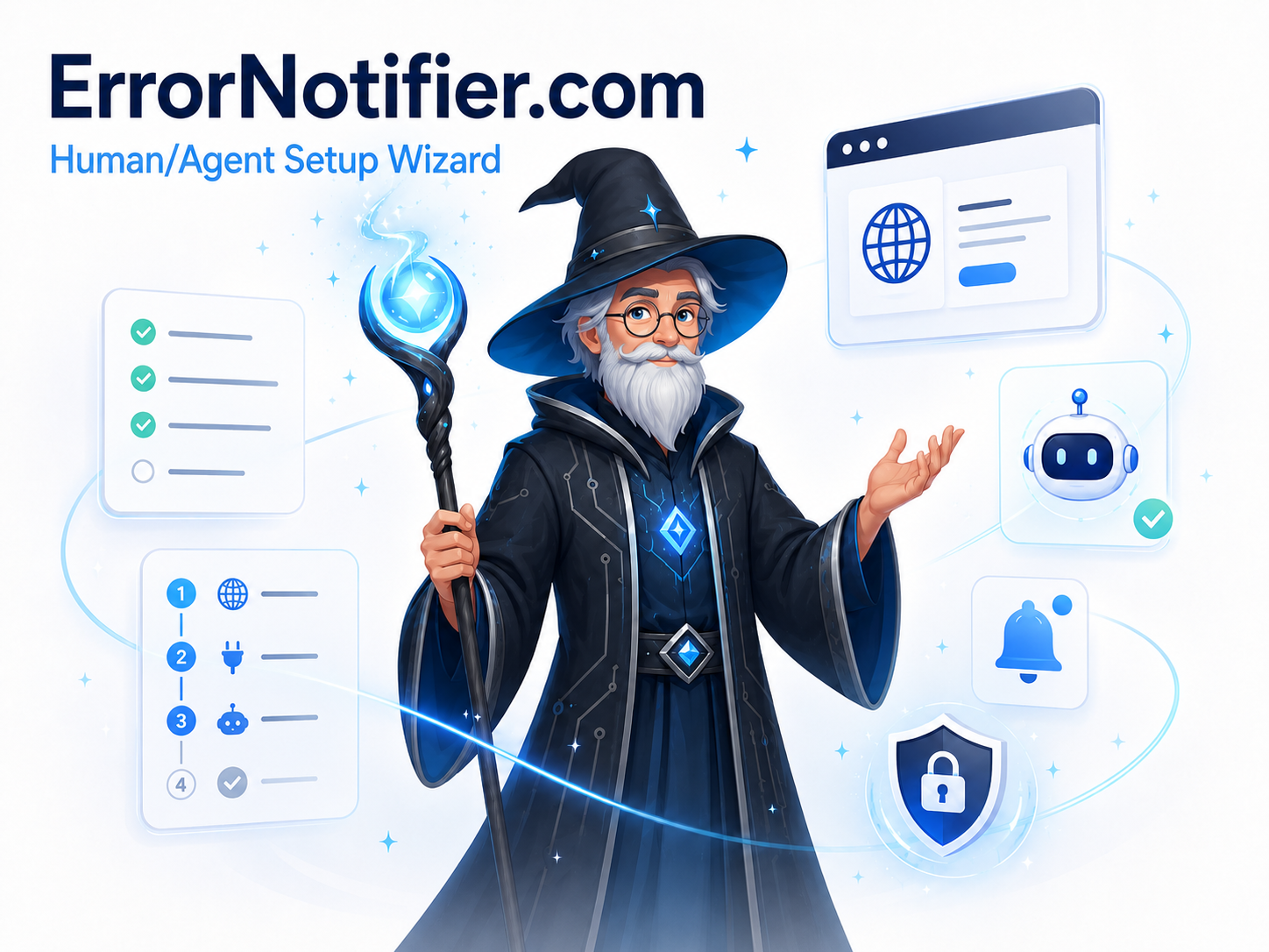 ErrorNotifier human and agent setup wizard